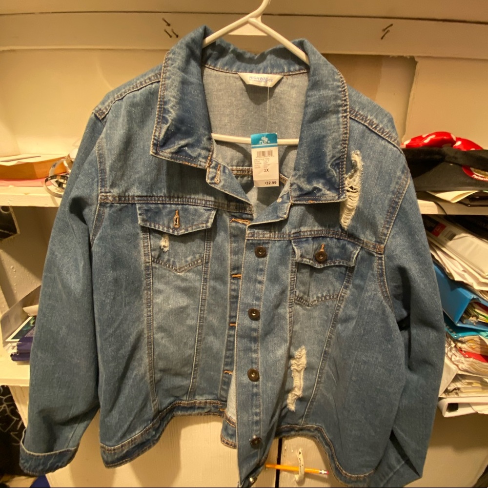 Denim Ripped Jacket - Picture 4 of 5